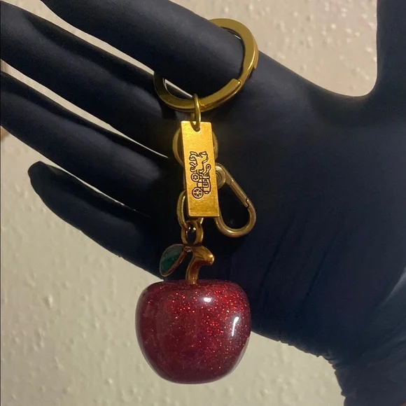 Coach Red and Gold Key & Card Holder - Picture 1 of 2